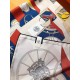 SHMS2326 ORIGINAL HERMES [JUMPING SPRINGS] 90cm Silk Square Scarf  This is a bold interpretation of the classic spring motif, with all the decorative details of the carriage - bees, Knights of the Grand Cross of the Legi