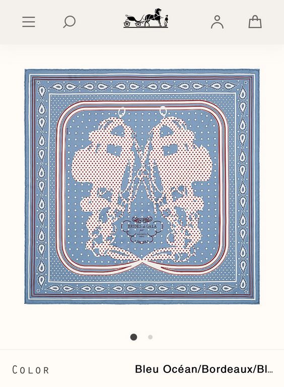 SHMS2160 Original Hermès [gorgeous bridle 】90cm silk square scarf, since Hugo Grygkar created this pattern in 1957, it has been constantly reinterpreted and reborn from it. This iconic Hermès design can be transformed in