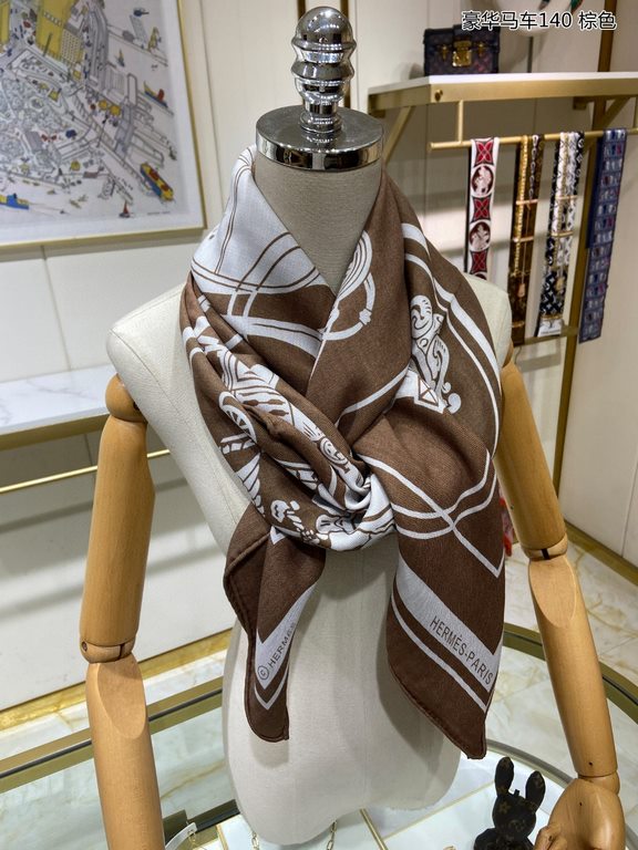 priceBought are said to look good   recommended   [luxury carriage 140] cashmere square scarf, top craftsmanship value   Hermes counter burst models     three-dimensional presentation of the pattern pattern in kind grade