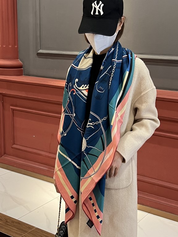 Price Cashmere new    Buy all say good-looking   Recommended  Double-sided the same color cashmere square scarf, top craftsmanship super value   Hermes counter models    three-dimensional presentation of the pattern patt