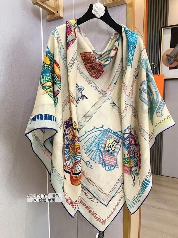 price[H-HER-1007] cashmere new buy said good-looking  recommended  140 velvet square scarf, top craftsmanship value  Hermès counter explosion three-dimensional rendering pattern pattern texture in kind grade is extremely