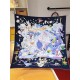 SHMS2278 Hermes [My Everything Among the Clouds] 90cm Silk Square Scarf, Is that a fish with butterfly wings Is that a carrot growing in the sky The two rabbits discuss these questions passionately, surrounded by a spiri