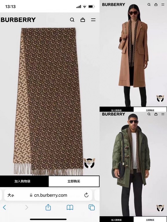 Burberry 2022 newest models TB series cashmere scarf, unisex models, must must must collect! The most fluffy quality pro mom price for the benefit of the earth ~ teach you to recognize good goods, exclusive top, no one!!