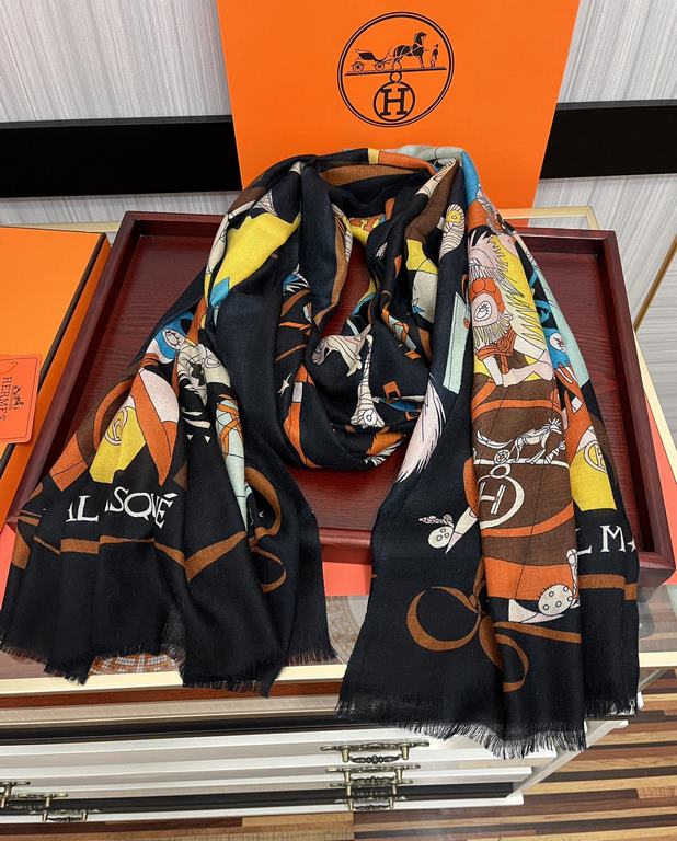 New H family 2023 latest models   genuinely awesome   [ring velvet long scarf]    physical genuinely beautiful   shawl with prints      regardless of the design of the airbrush are very well in place   detail is visible 