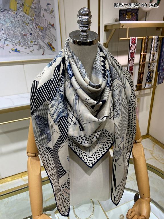 priceBought are said to look good   recommended   [New Grand Theatre 140] double-sided same color cashmere square scarf, the top craft super value   Hermes counter models    three-dimensional rendering of the pattern pat