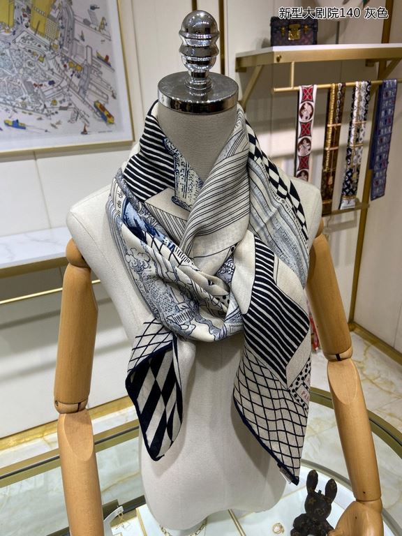 priceBought are said to look good   recommended   [New Grand Theatre 140] double-sided same color cashmere square scarf, the top craft super value   Hermes counter models    three-dimensional rendering of the pattern pat