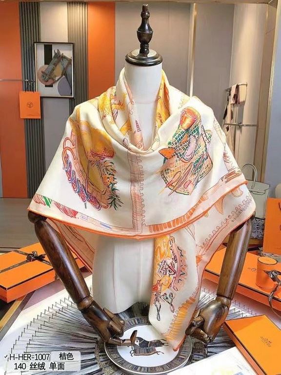 price[H-HER-1007] cashmere new buy said good-looking  recommended  140 velvet square scarf, top craftsmanship value  Hermès counter explosion three-dimensional rendering pattern pattern texture in kind grade is extremely