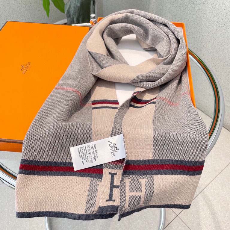 2023 counter newest models   Hermes hot to come    top color knitting process   this process is only a big brand pure OEM factory only have the process  100% top knitting plus cashmere   scarf   high cutting-edge product