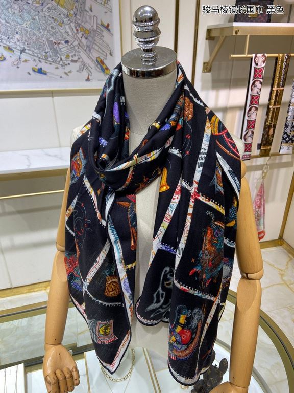 New         H family's newest counter staple [Stallion Prism Long Scarf] rolled edge long scarf   Vacation and daily are very good with the model   order private flow 】 a see would like to go on vacation   Usually wear i