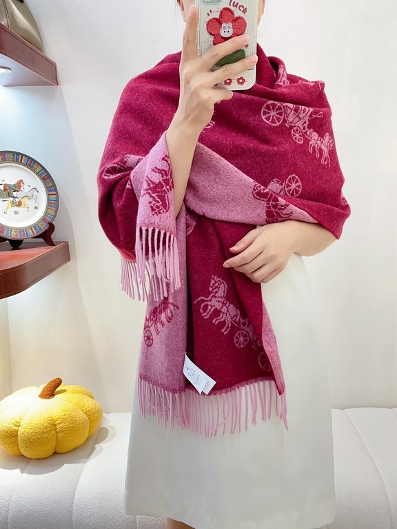 Price       Coach 2023 New Arrivals! The tri-color shawl is so nice too! Not only the value and quality, 97% wool   3% cashmere, feel super soft and comfortable, size 195 x 53cm, the overall width is okay, is a small sha