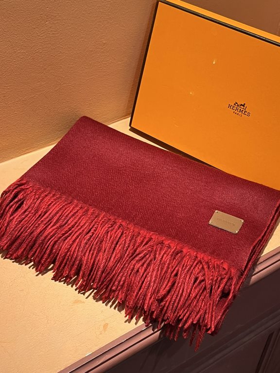 Price Hermes   Paris fashion show business men and women universal double-sided cashmere shawl   OEM perfect selection of the finest ultra-fine cashmere fibers for hand combing process time-consuming and labor-intensive 