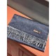 HERMFS [Hermes] Paris fashion show double-sided cashmere scarf! Using fine cashmere from the Mongolian plateau! The hand is full of fine velvet! The price is absolutely 100% affordable! Excellent embroidery craft! It's a