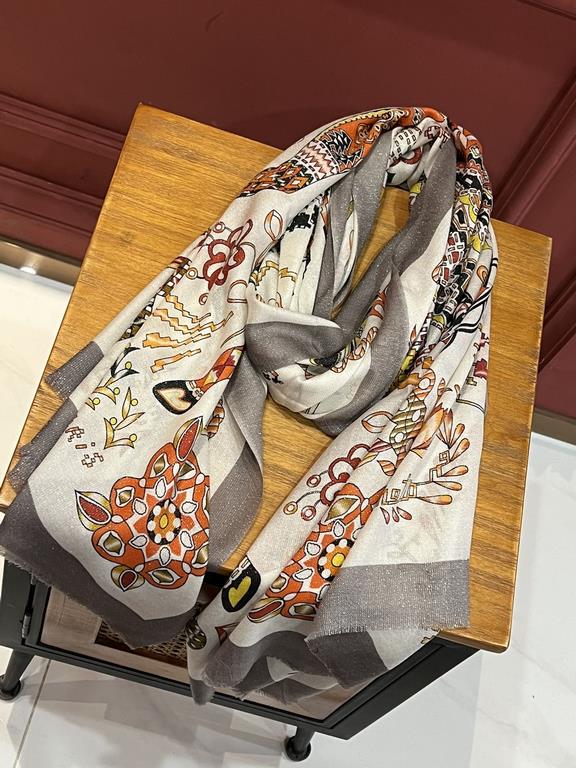 The scarf that will glow and shine Hermes Counter synchronization Buy all said good-looking cashmere printing   Recommended   top craft super value   Hermes counter pop models    cashmere square scarf   three-dimensional