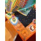 SHMS2327 ORIGINAL HERMES [Fancy Dress Celebration] 90cm Silk Square Scarf  The print comes from traditional Polish wedding attire! You may have stared in amazement at the fact that you have arrived in a marvelous wonderl