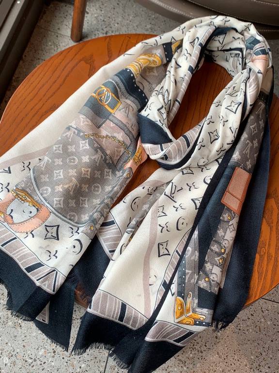 Price New on   Genuinely awesome   Airline Price  atches Monogram [V Logo Long Scarf] Cashmere long scarf, shawl in keeping with the heritage of travel while incorporating the show's modern hard luggage elements. The ric