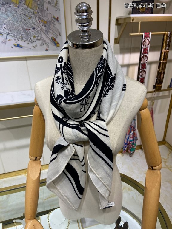 priceBought are said to look good   recommended   [luxury carriage 140] cashmere square scarf, top craftsmanship value   Hermes counter burst models     three-dimensional presentation of the pattern pattern in kind grade