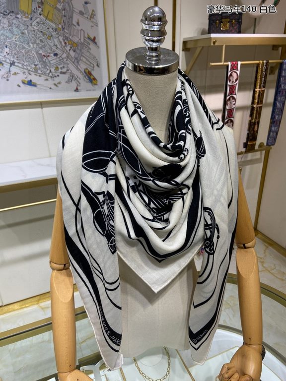 priceBought are said to look good   recommended   [luxury carriage 140] cashmere square scarf, top craftsmanship value   Hermes counter burst models     three-dimensional presentation of the pattern pattern in kind grade