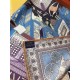 SHMS2308 Hermes [Curiosities] 90cm silk square scarf, the Knight of Hermes Fireworks invites us to cross the threshold of the building, topped by a fragrant garden. Open a wonderful static journey ...... Inside, a goat c