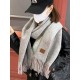 Price Hermes   Paris fashion show business men and women universal double-sided cashmere shawl   OEM perfect selection of the finest ultra-fine cashmere fibers for hand combing process time-consuming and labor-intensive 