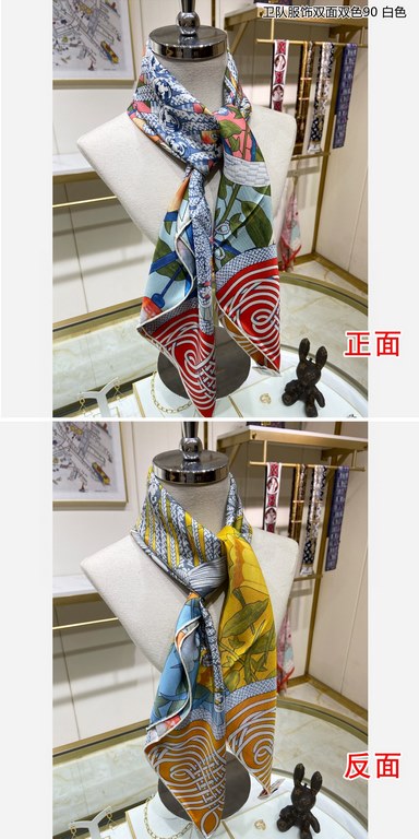 priceHigh-end customization   Buy all say good-looking   Recommended   [Guard Clothing double-sided two-color 90] silk square scarf, the top craftsmanship is super value   Hermes counter models    three-dimensional prese