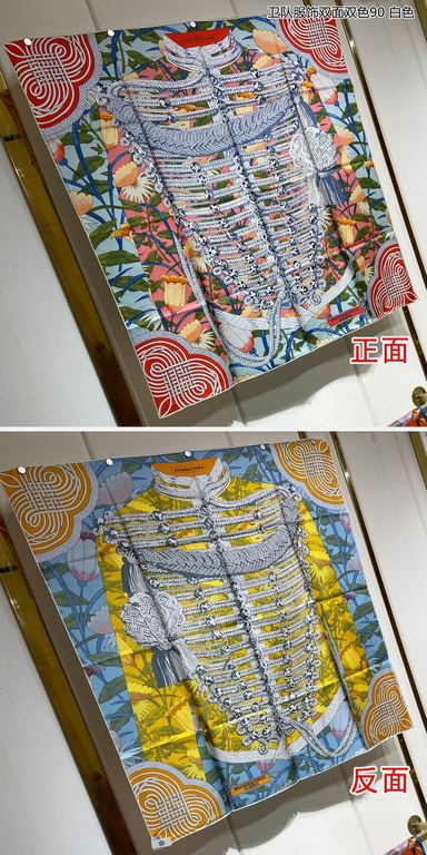 priceHigh-end customization   Buy all say good-looking   Recommended   [Guard Clothing double-sided two-color 90] silk square scarf, the top craftsmanship is super value   Hermes counter models    three-dimensional prese