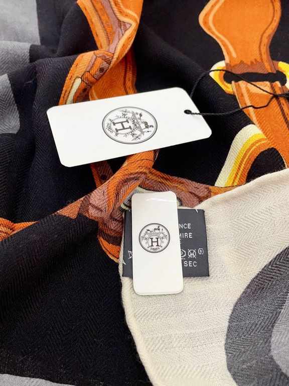 New    HERMES bought all say good-looking   Recommended  [Equestrian Training 140] cashmere square scarf, the top craft super value   Hermes counter pop    three-dimensional rendering of the pattern pattern in kind of hi