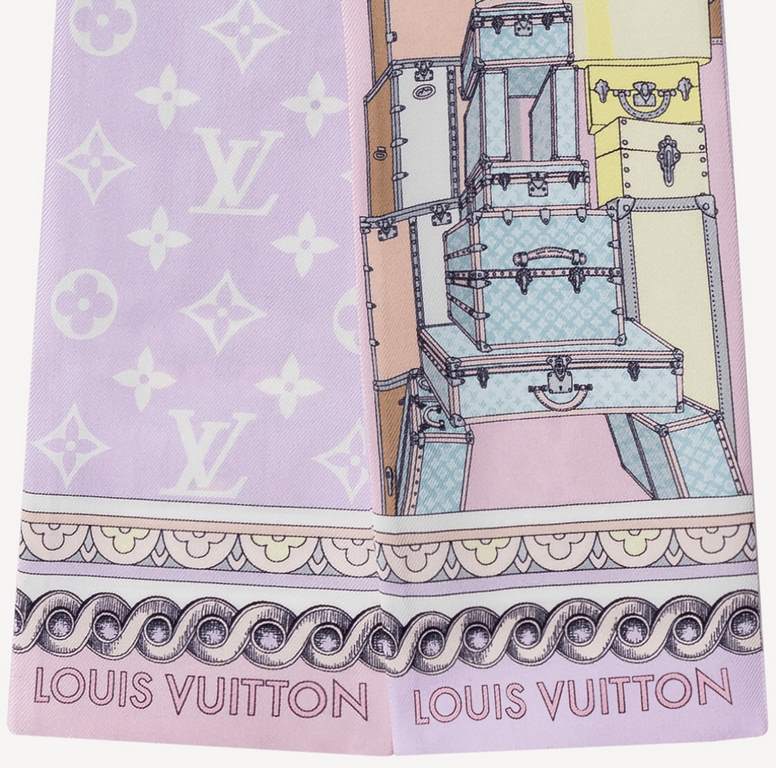 LV [AROUND THE WORLD] hair tie  PLV2141 ! Based on the work of renowned photographer Jacques Henri Lartigue, the Louis Vuitton hard case is featured alongside world-famous landmarks, highlighting the brand's travel herit