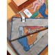 RHMS23115Original Hermès [One Thousand and One Rabbits] 140cm Velvet Square Scarf  Hermès silk scarves are an infinite source of creativity and artwork storytelling, with new designs and color combinations being introduc