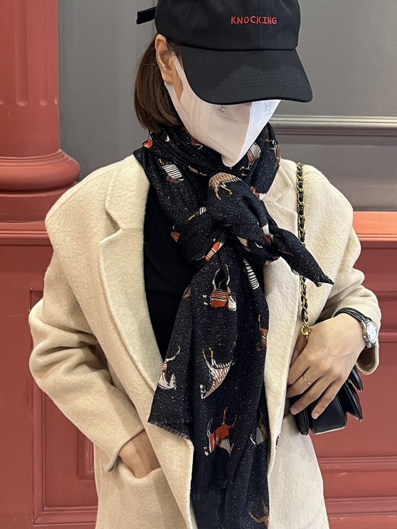 Price New   will glow shiny scarf     new guest silver silk     cashmere fabric long scarf   beautiful [tears] H family [stallion hanging long scarf] royal hall level   new counter on sale Pure cashmere silver silk uniqu