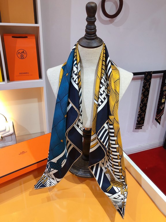 SHMS2177 H Home [Two Horses Weaving Love] 90cm Silk Square Scarf, Fenugreek (commonly known as water hyacinth) grows in abundance in Thailand, and after being collected and left to dry in the sun, it can be used to make 