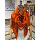 Cashmere new    Buy all say good-looking   Recommended  [Feast Banquet Cashmere 140] Double-sided same color cashmere square scarf, top craftsmanship super value   Hermes counter pop-ups    three-dimensional presentation