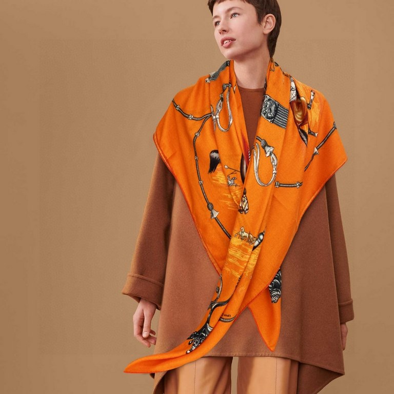 priceBought are said to look good   recommended   [Grassland style 140] cashmere square scarf, the top craft super value   Hermes counter models    three-dimensional rendering of the pattern pattern in kind grade is extr