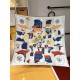 SHMS2326 ORIGINAL HERMES [JUMPING SPRINGS] 90cm Silk Square Scarf  This is a bold interpretation of the classic spring motif, with all the decorative details of the carriage - bees, Knights of the Grand Cross of the Legi