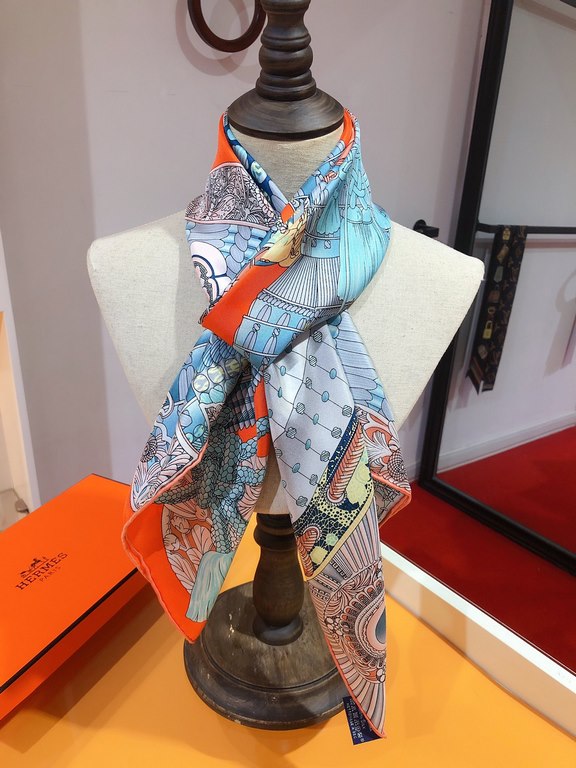 SHMS2148  Classic Arrival Hermes [Samurai's Clothing] 90cm silk version   Super fine one. Up to 48 color groups incorporated into one square scarf! Heavyweight silk to create On the quality of Hermes high-end square scar