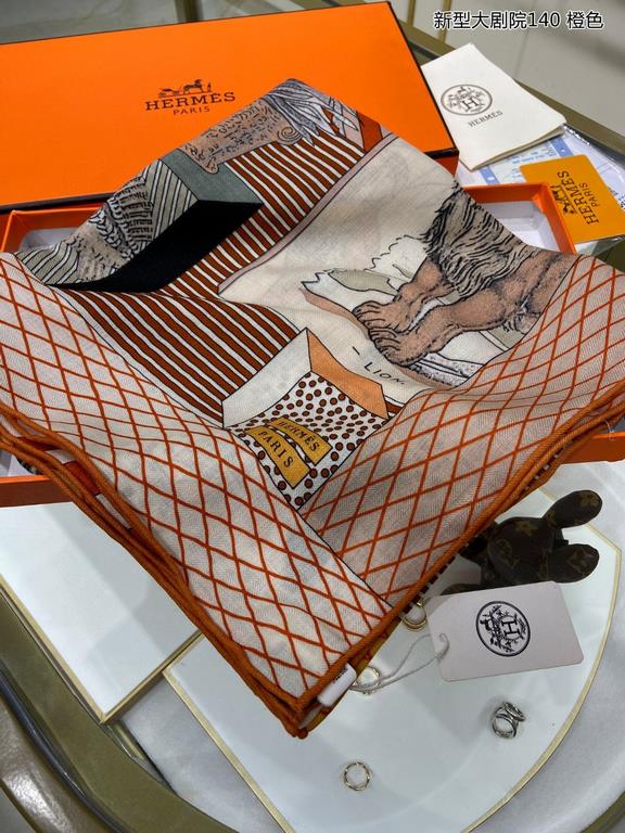 priceBought are said to look good   recommended   [New Grand Theatre 140] double-sided same color cashmere square scarf, the top craft super value   Hermes counter models    three-dimensional rendering of the pattern pat