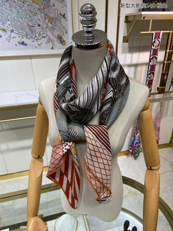 priceBought are said to look good   recommended   [New Grand Theatre 140] double-sided same color cashmere square scarf, the top craft super value   Hermes counter models    three-dimensional rendering of the pattern pat