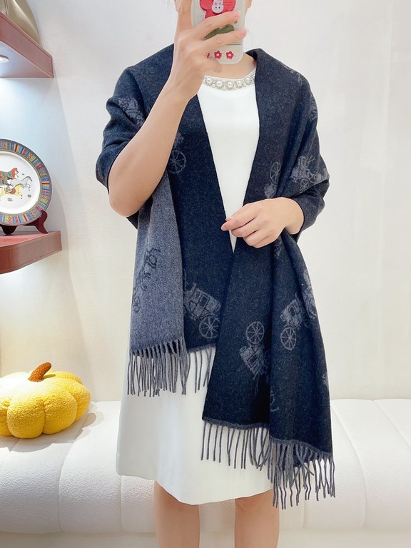 Price       Coach 2023 New Arrivals! The tri-color shawl is so nice too! Not only the value and quality, 97% wool   3% cashmere, feel super soft and comfortable, size 195 x 53cm, the overall width is okay, is a small sha