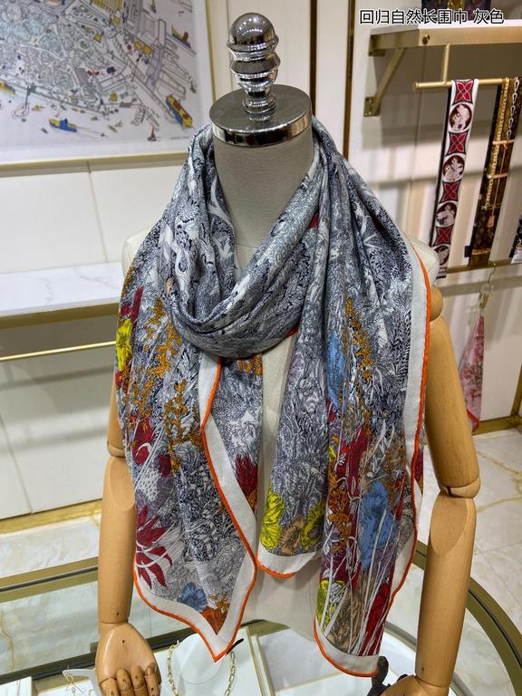 New         H family's newest counter staple [back to nature long scarf] rolled edge long scarf   Vacation and daily are very good with the model   order private flow 】 a see want to go on vacation   usually wear is also