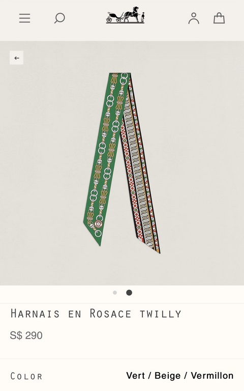 Price. PHMS2276   Hermès [Harnais en rosace] Ribbon   In a Renaissance-style geometric pattern, infused with its own unique style, liberating the outline of the rose window and breaking its symmetry, a large number of ho