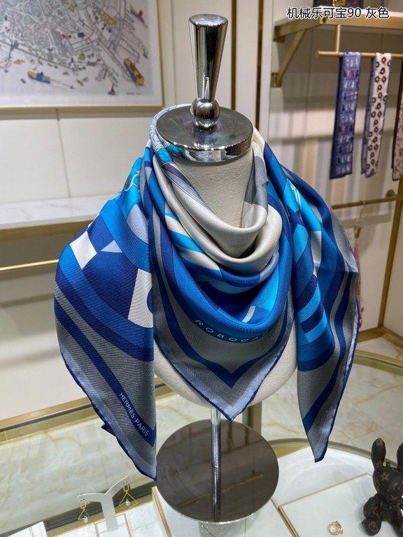 Silk new   bought said good-looking   recommended   [mechanical Lekopo 90] silk square scarf, top craftsmanship value   Hermes counter models     three-dimensional presentation of the pattern pattern in kind grade is ext