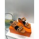 Hermes Hermes 2023 Official website synchronized spring and summer new style, slant heel sandalCowhide fabric, sheepskin footbed. Sheepskin lining. A lightweight summer sandal with a classic shape transformed into a leat