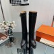 代购级别-Hermes 爱马仕kelly 经典骑士靴长靴------ - Black 600 Other colors-H's classic boots, simple atmosphere, handsome.-Upper Original Calfskin Leather Lining Cowhide Leather.-Italian customized leather outsole.-Size 34-42 (34, 40, 