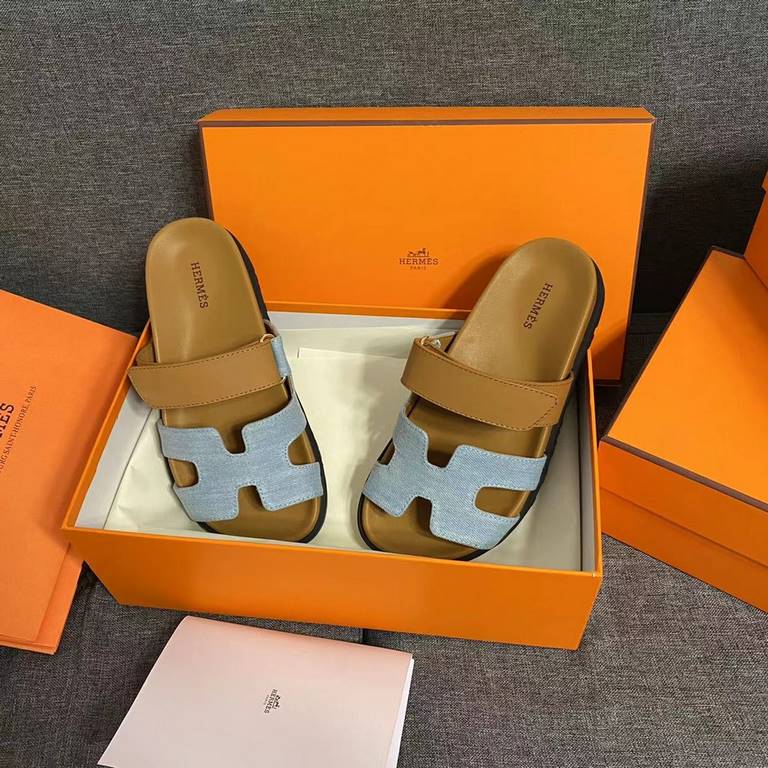 Top version men's women's   Hermes chypre slippers are so hot these days - chypre sandals, ugly ugly cute.The summer is really too much need for versatile slippers!This pair of slippers, how to match all good, casual and