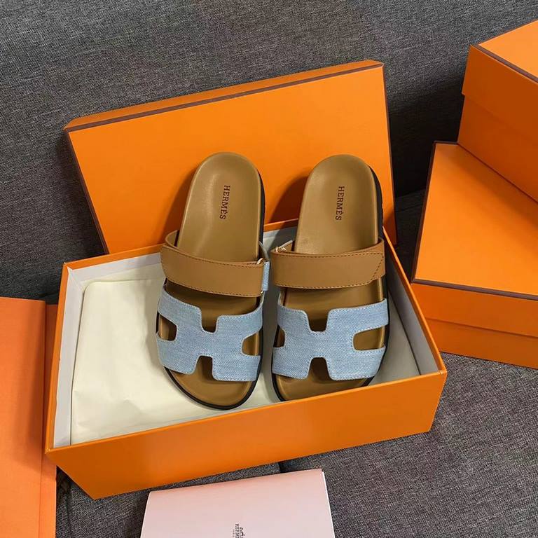 Top version men's women's   Hermes chypre slippers are so hot these days - chypre sandals, ugly ugly cute.The summer is really too much need for versatile slippers!This pair of slippers, how to match all good, casual and