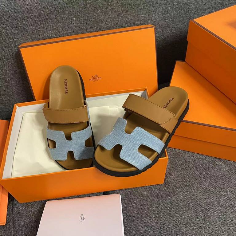 Top version men's women's   Hermes chypre slippers are so hot these days - chypre sandals, ugly ugly cute.The summer is really too much need for versatile slippers!This pair of slippers, how to match all good, casual and