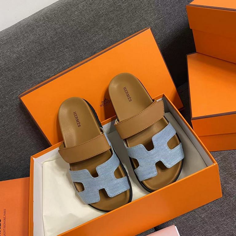 Top version men's women's   Hermes chypre slippers are so hot these days - chypre sandals, ugly ugly cute.The summer is really too much need for versatile slippers!This pair of slippers, how to match all good, casual and