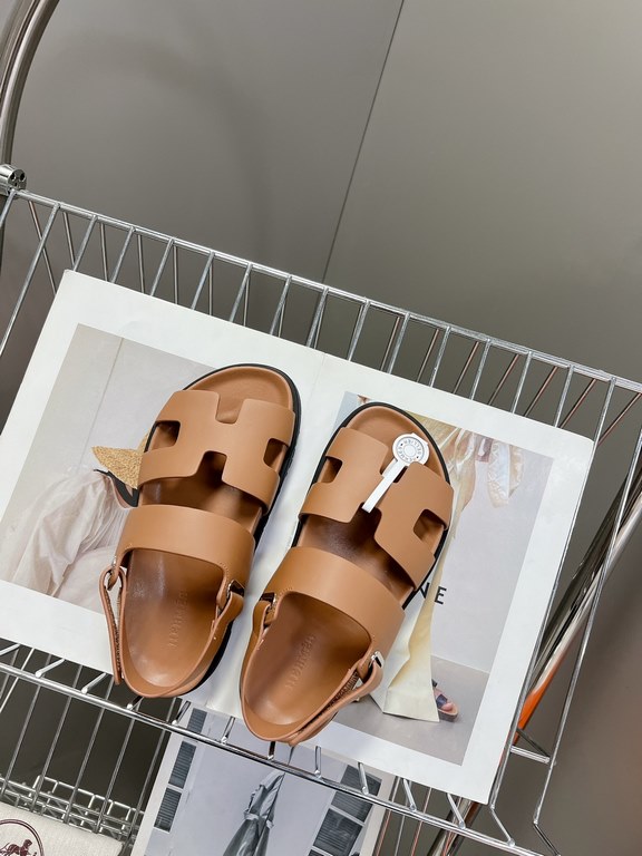 Men  [ΗERMES 】 Hermes spring and summer classic couple models second uncle slippers Chypre ugly ugly ugly uncle slippers - old man slippers, on the foot is simply too comfortable! It's simple and cute!All mixed breed she