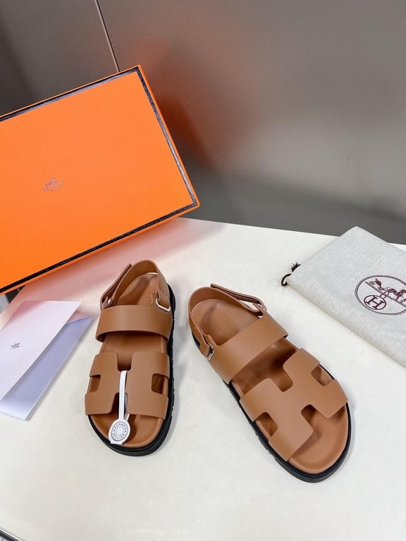 Men  [ΗERMES 】 Hermes spring and summer classic couple models second uncle slippers Chypre ugly ugly ugly uncle slippers - old man slippers, on the foot is simply too comfortable! It's simple and cute!All mixed breed she