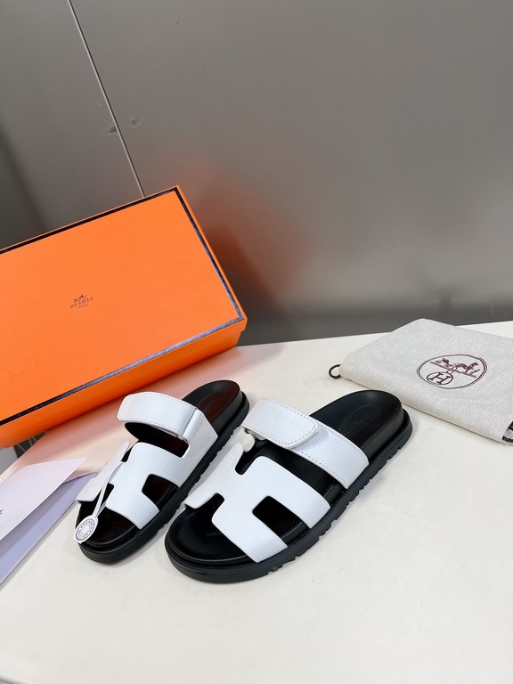 Men  [ΗERMES 】 Hermes spring and summer classic couple models second uncle slippers Chypre ugly ugly ugly uncle slippers - old man slippers, on the foot is simply too comfortable! It's simple and cute!All mixed breed she