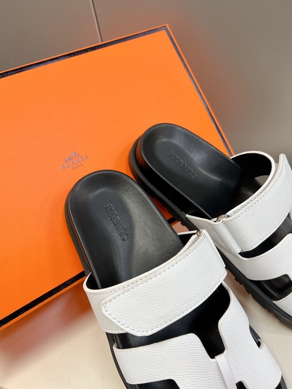 Men  [ΗERMES 】 Hermes spring and summer classic couple models second uncle slippers Chypre ugly ugly ugly uncle slippers - old man slippers, on the foot is simply too comfortable! It's simple and cute!All mixed breed she